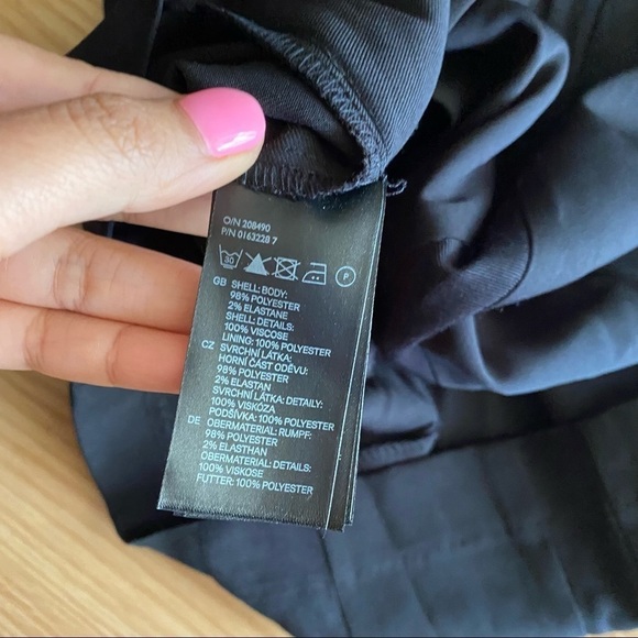 H&M Black Sheath Midi Dress Women’s 6 - Picture 3 of 9